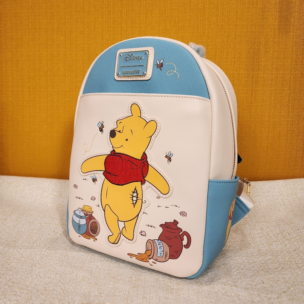 Loungefly Disney Winnie the Pooh Tear Snacks Hunny Pot Mini Backpack NEW - Picture 8 of 11